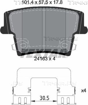 Тормозные колодки Textar Q+. Артикул 2416303