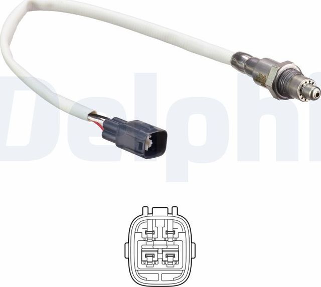 Лямбда-зонд (кислородный датчик) Delphi для Toyota Aygo II 2014-2026. Артикул ES21243-12B1
