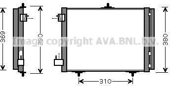 Радиатор кондиционера (конденсатор) AVA (алюминий). Артикул PEA5295D