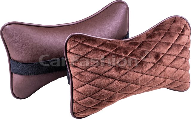 Подушка под шею CarFashion City ортопедическая, цвет Кофе/Кофе. Артикул 41304