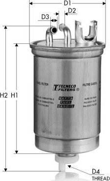 Топливный фильтр  Tecneco Filters для SEAT Arosa I 1997-2004. Артикул GS212