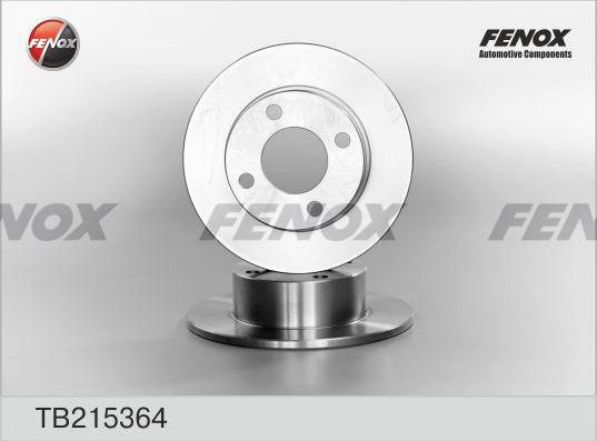 Тормозной диск Fenox задний для Audi 80 V (B4) 1991-1996. Артикул TB215364