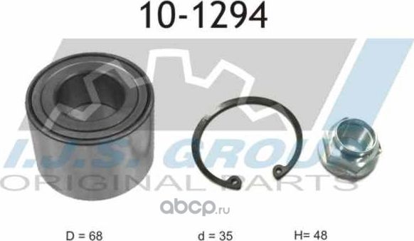 10-1294_к-кт подшипника ступицы зад.!/ Renault Trafic 01 (IJS). Артикул 101294