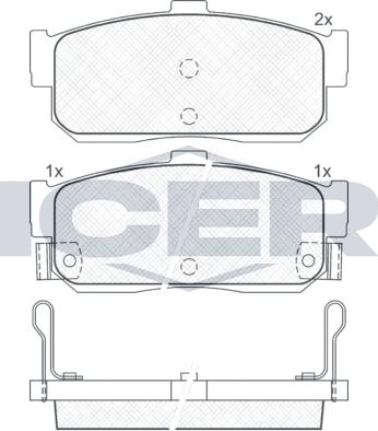 Тормозные колодки Icer. Артикул 140915