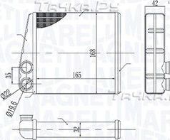 Радиатор отопителя (печки) Magneti Marelli для Nissan Note I 2006-2012. Артикул 350218440000