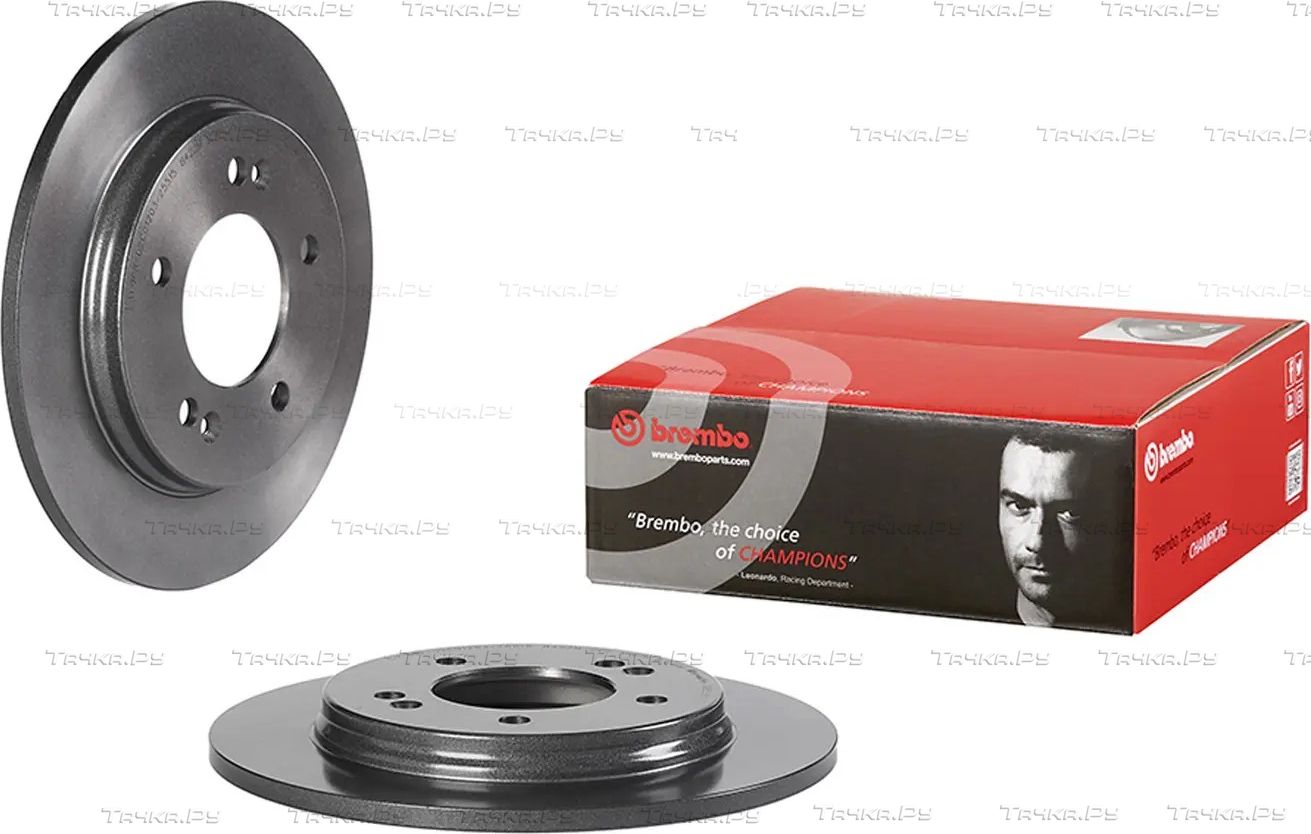 Тормозной диск Brembo PRIME LINE - UV Coated задний для Hyundai Creta I 2016-2026. Артикул 08.E535.11