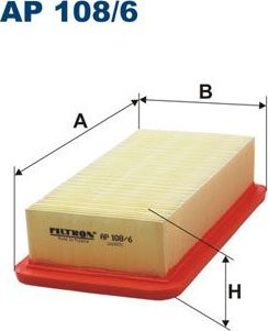 Воздушный фильтр Filtron для Hyundai Equus I 1999-2003. Артикул AP 108/6