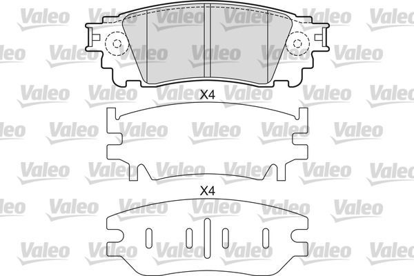 Тормозные колодки Valeo. Артикул 601678