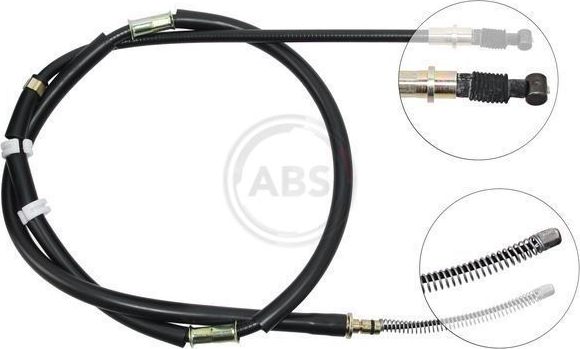 Трос ручника (тросик ручного тормоза) ABS задний правый для Mitsubishi Pajero Pinin 2000-2007. Артикул K19588