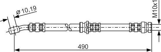 Тормозной шланг Bosch задний для Hyundai Elantra III (XD) 2000-2006. Артикул 1 987 476 076