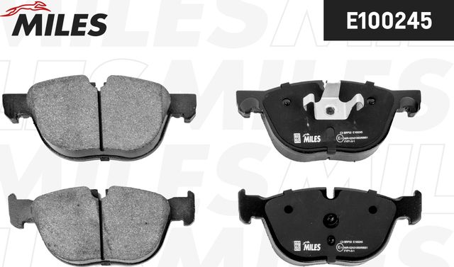 Тормозные колодки Miles (Semi-Metallic) передние для BMW X6 II (F16) 2014-2019. Артикул E100245