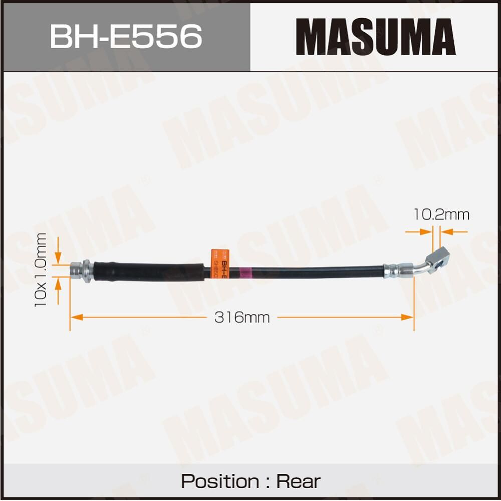 Шланг тормозной MASUMA LR- /rear/ RANGE ROVER SPORT I. Артикул BHE556