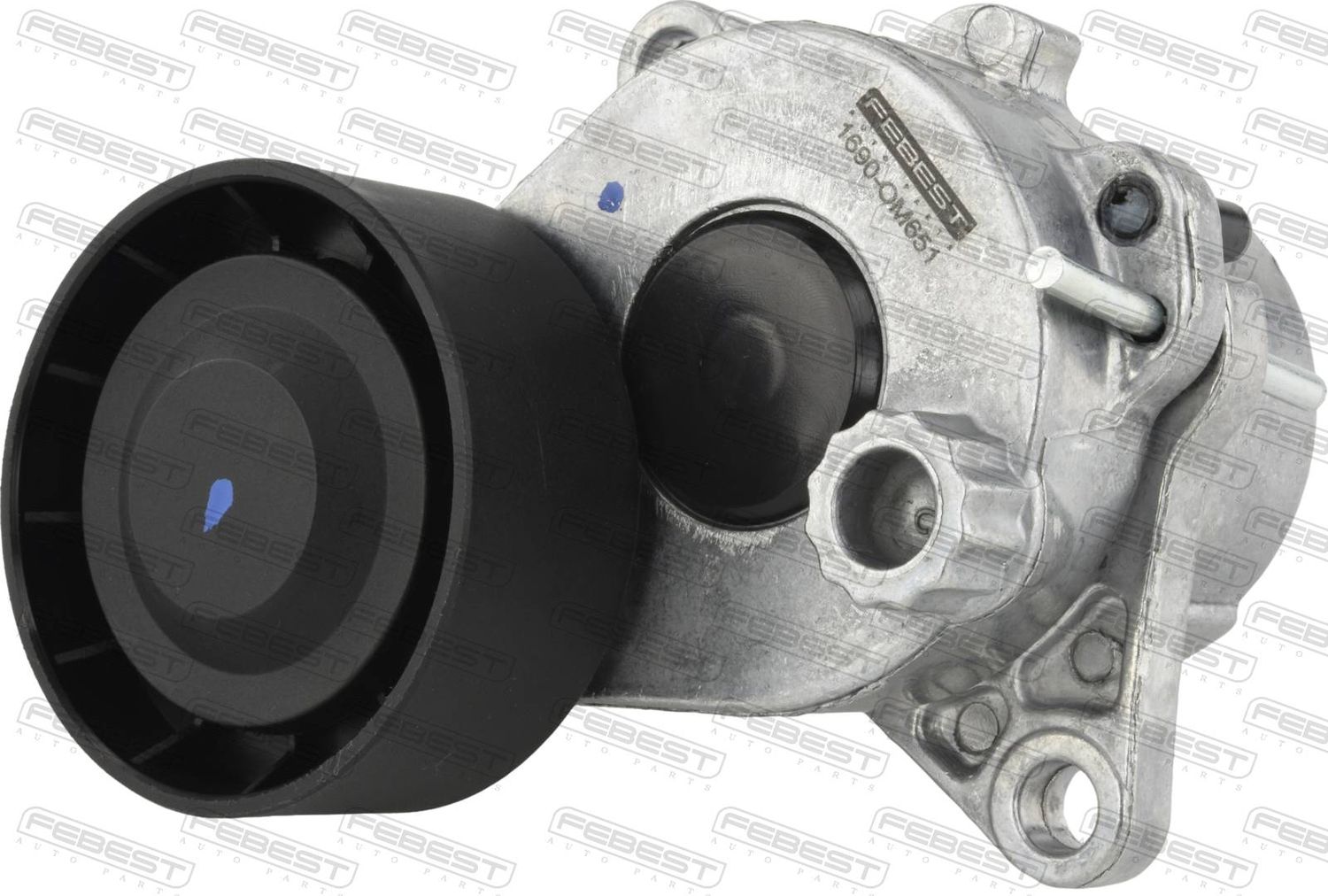 Натяжной ролик (натяжитель) приводного клинового зубчатого ремня Febest. Артикул 1690-OM651