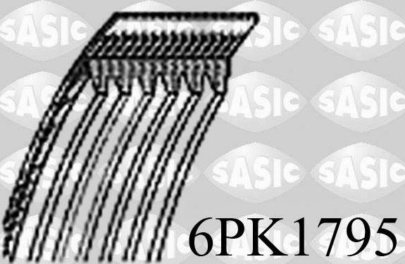 Приводной ремень поликлиновой Sasic. Артикул 6PK1795