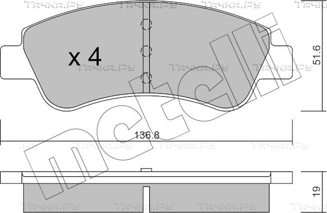 Тормозные колодки Metelli передние для Opel Corsa F 2019-2026. Артикул 22-0327-0