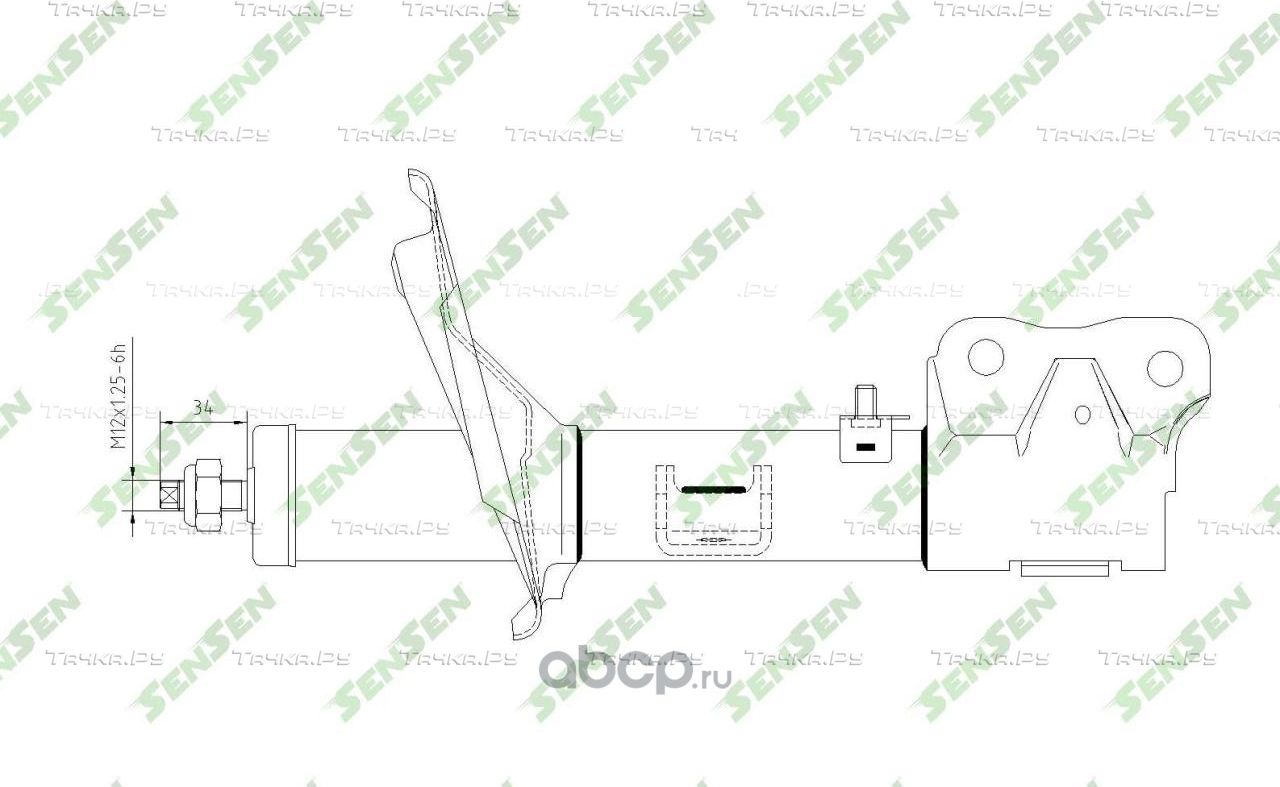 АМОРТИЗАТОР ПЕРЕДНИЙ ЛЕВЫЙ GAS MITSUBISHI LANCER 07 (Sensen). Артикул 42140756