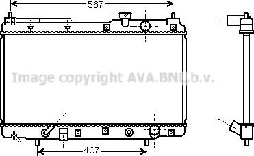 Радиатор охлаждения двигателя AVA для Honda CR-V I 1995-2001. Артикул HD2104