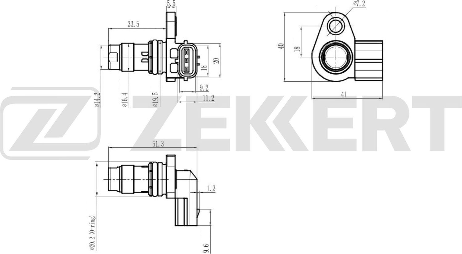 Датчик положения распредвала Zekkert. Артикул SE-5053