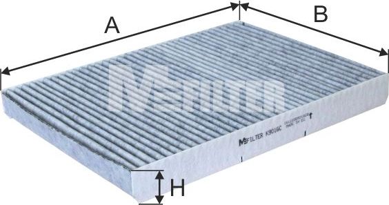 Салонный фильтр MFilter для Audi A3 I (8L) 1996-2003. Артикул K 9016C
