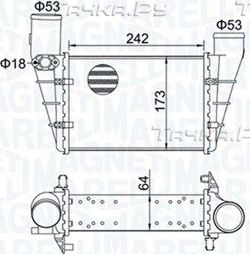 Интеркулер Magneti Marelli для Audi A6 II (C5) 1997-2005. Артикул 351319204070