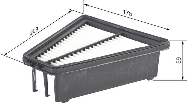 Воздушный фильтр Bosch для Renault Twingo II 2010-2014. Артикул F 026 400 417