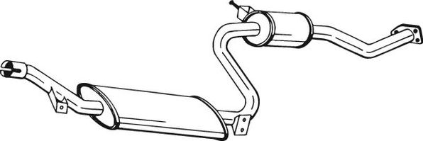Глушитель (средняя часть) Bosal для Volvo V40 I 1999-2004. Артикул 284-155