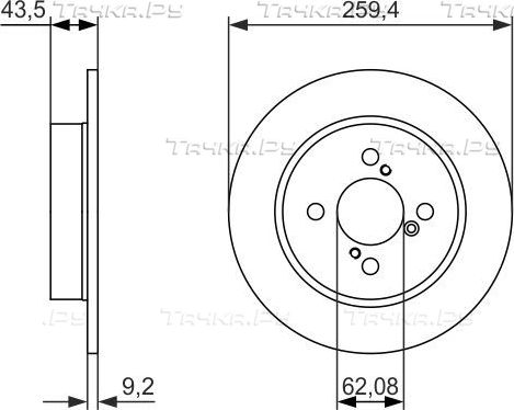Тормозной диск Bosch задний для Suzuki Swift IV 2010-2017. Артикул 0 986 479 792