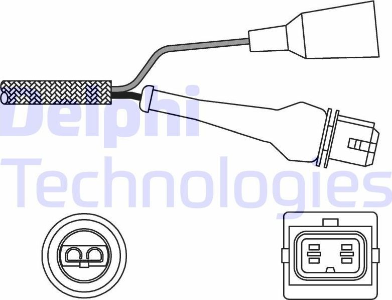 Лямбда-зонд (кислородный датчик) Delphi. Артикул ES11000-12B1