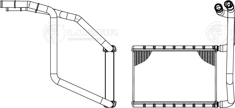 Радиатор печки (Luzar). Артикул LRH1012