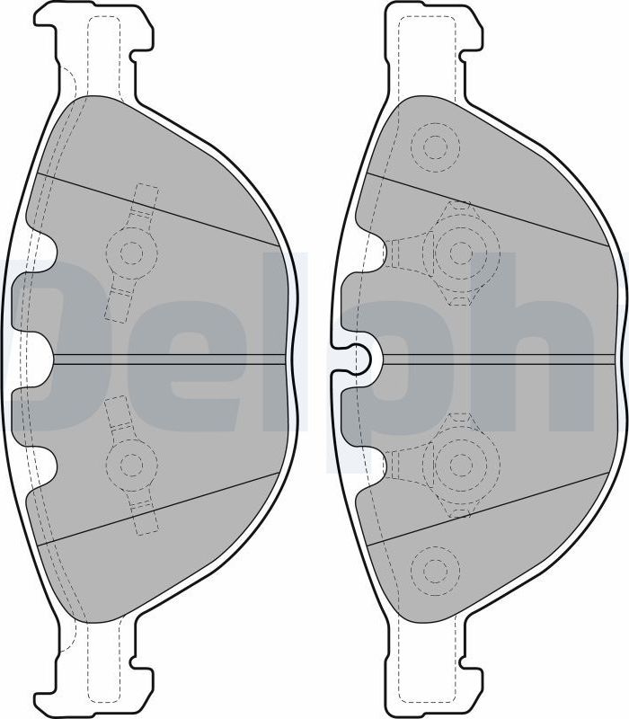 Тормозные колодки Delphi (Low-Metallic). Артикул LP2041