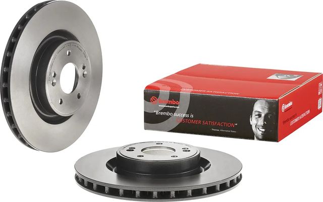 Тормозной диск Brembo PRIME LINE - UV Coated передний для Hyundai Genesis I 2008-2014. Артикул 09.A554.11