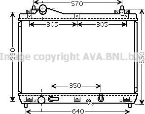 Радиатор охлаждения двигателя AVA. Артикул SZ2105