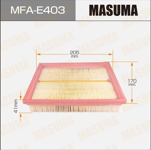 Воздушный фильтр Masuma. Артикул MFA-E403