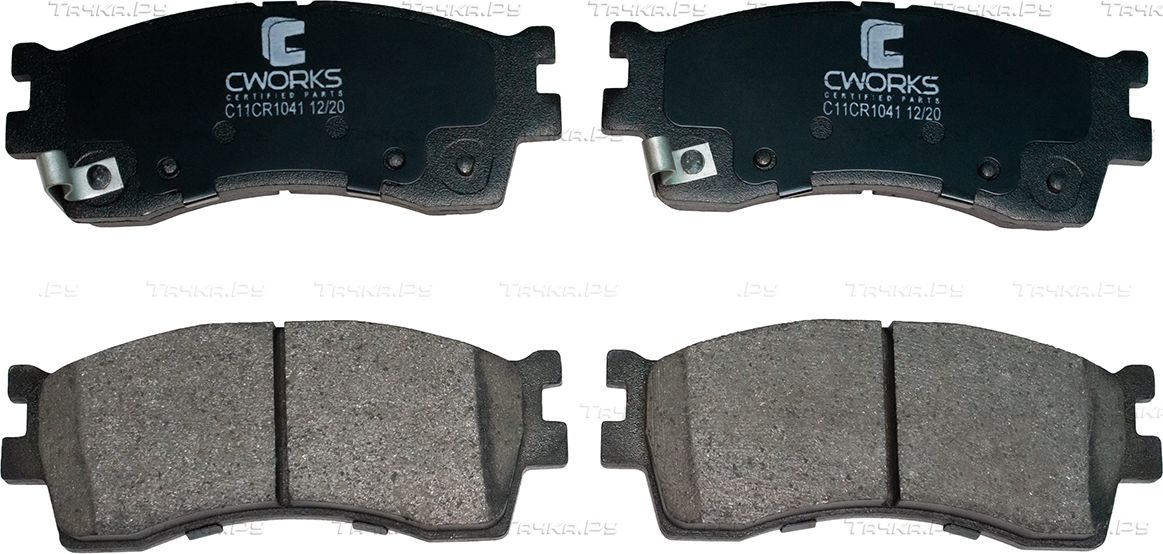 Тормозные колодки Cworks передние для Kia Rio I 2000-2005. Артикул C11CR1041
