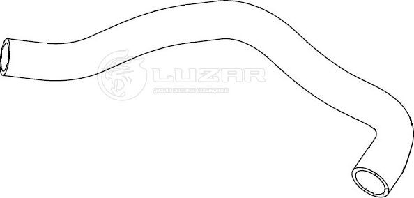 Патрубок радиатора (системы охлаждения) Luzar (EPDM (Этилен-пропиленовый каучук)). Артикул LPK 10141