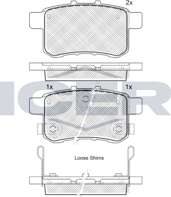 Тормозные колодки Icer. Артикул 181907