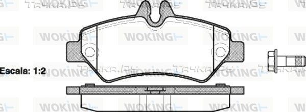 Тормозные колодки Woking. Артикул P13463.00