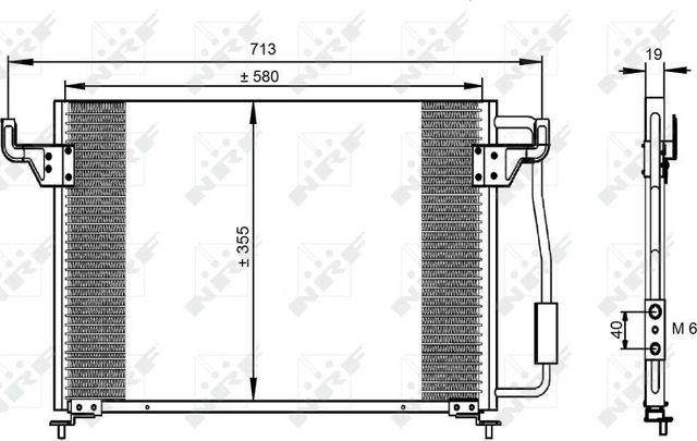 Радиатор кондиционера (конденсатор) NRF (алюминий) для Citroen XM II 1994-2000. Артикул 35261