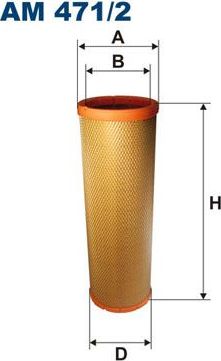 Фильтр воздушный Filtron для Renault Premium I 1996-2006. Артикул AM 471/2