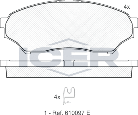 Тормозные колодки Icer. Артикул 181443