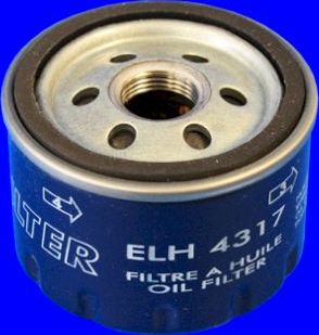 Масляный фильтр MecaFilter для Alfa Romeo 156 I 2002-2004. Артикул ELH4317