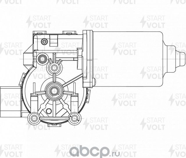 Мотор стеклоочистителя (моторчик дворников) StartVOLT передний для Subaru Legacy V 2009-2014. Артикул VWF 1816
