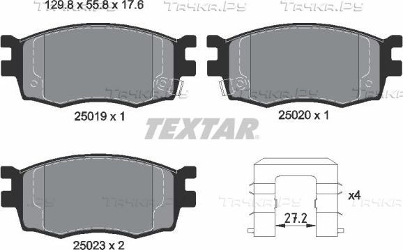 Тормозные колодки Textar Q+ передние для Hyundai i20 I 2008-2015. Артикул 2501901