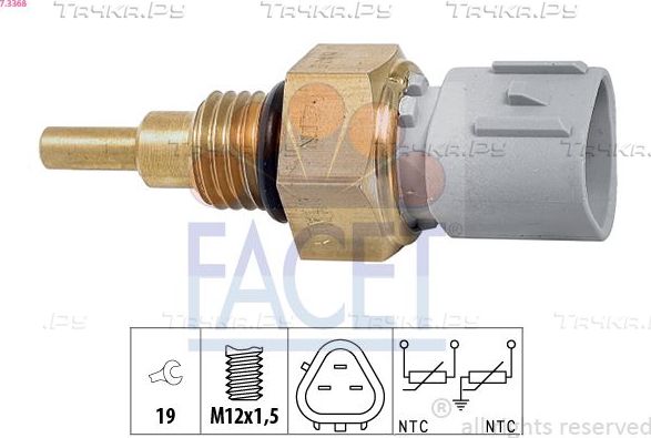 Датчик температуры охлаждающей жидкости Facet Made in Italy - OE Equivalent для Mazda 323 VI (BJ) 1994-2004. Артикул 7.3368