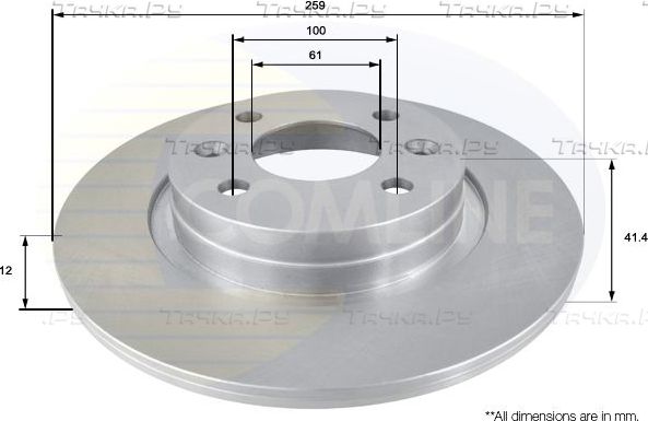 Тормозной диск Comline COATED. Артикул ADC2709