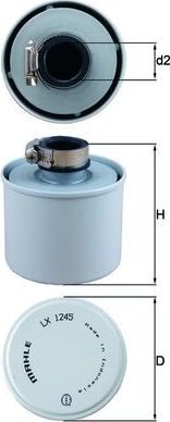 Фильтр воздушный Mahle. Артикул LX 1245