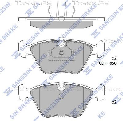 Тормозные колодки Sangsin Hi-Q. Артикул SP1389