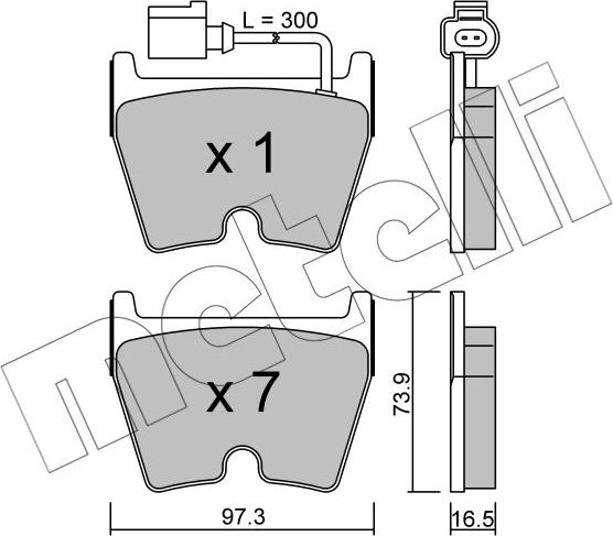 Тормозные колодки Metelli. Артикул 22-1043-1