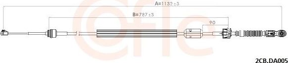 Трос переключения передач КПП Cofle для Dacia Logan I 2004-2013. Артикул 92.2CB.DA005