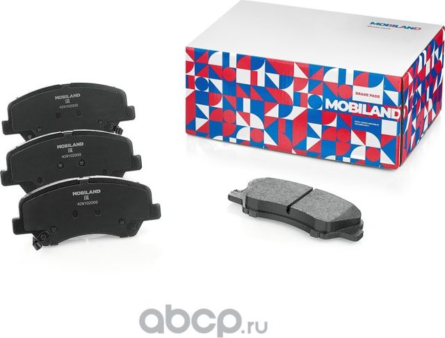 Колодки тормозные дисковые передние (4 шт.) с п/шум. пласт. HYUNDAI SOLARIS II ( (Mobiland). Артикул 429102000